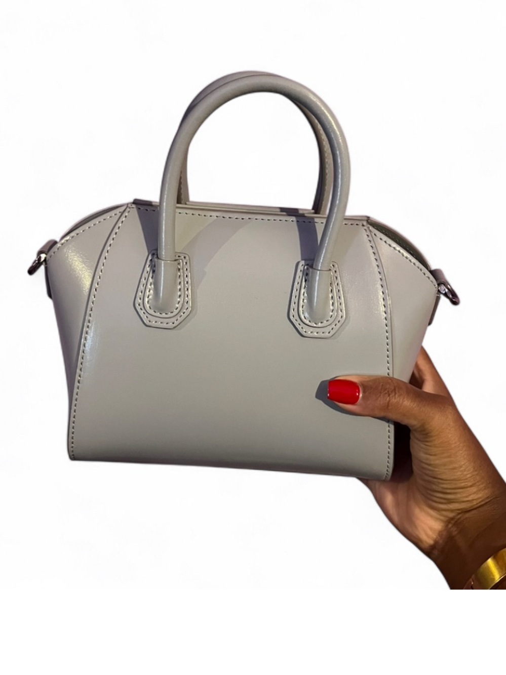 Givenchy Small Satchel in Light Gray Leather - Picture 2 of 4